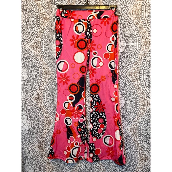 Girls Hippie Costume Set XL With Fringe Vest Flare Pants Heart Glasses & Accesso - Picture 5 of 7